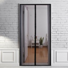 Plasa / Perdea usa anti-insecte Vivo, cu inchidere magnetica,210x100 cm, negru