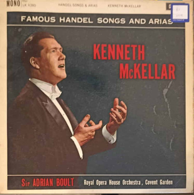 Disc vinil, LP. Famous Handel Songs and Arias-KENNETH McKELLAR foto