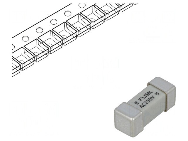 Siguranță ardere rapidă 3.15A 250V SMD