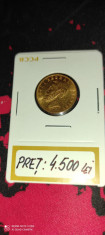 Moneda De Aur 6,45 gr 1883 Carol 1 20 lei U.N.C foto