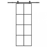vidaXL Ușă glisantă cu set feronerie, 76x205 cm, sticlă ESG/aluminiu