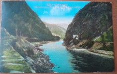 Carte postala, Baile Calimanesti, vedere pe Valea Oltului, Tunelul Gura Lotrului, 1926