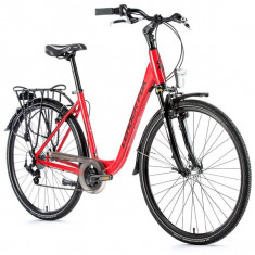 Bicicleta de oras Leader Fox Region, 7 viteze, roata 28 inch, rosu