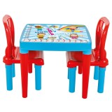 Cumpara ieftin Set Masuta cu 2 scaune pentru copii Pilsan Hobby Study Table blue