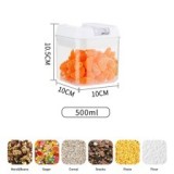 Cutie de Depozitare Alimente, Flippy, 0.5 L, cu capac, Alba