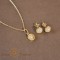 Set bijuterii placate cu aur - perle eco cu aspect de luna plina