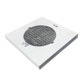 Capac camin cu rama din PVC 1.5 tone &ndash; 100x100x10 cm