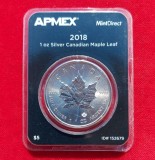 Moneda argint 5 DOLLARI 2018 APMEX MintDirect. 31,1g Ag99,99%