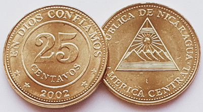 1603 Nicaragua 25 centavos 2002 km 99 UNC foto