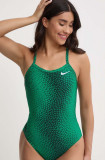 Nike costum de baie dintr-o bucată Hydrastrong Delta culoarea verde, cupa moale