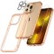 Husa TAURI pentru iPhone 13 Pro Max, cu 2 folii protectie pentru camera, auriu roz - RESIGILAT