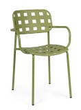 Cumpara ieftin Set 4 scaune gradina otel verde Clover 52x54x80 cm