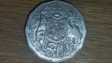 Australia - moneda de colectie uriasa - 50 cents centi 1983 dodecagonala - Cangur &amp; Strut - senzationala!