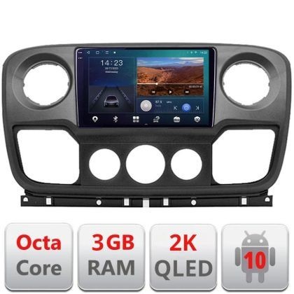 Navigatie Opel Movano, Renault Master 2010-2021 Android Ecran 2K QLED octa core 3+32 carplay android auto KIT-movano+EDT-E310V3-2K v2 CarStore Technol