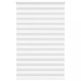 Jaluzea Zebra vidaXL Alb 145x200cm, Latime Tesatura 140.9cm, Poliester, Rulou Dublu Strat, Montaj Fara Gaurire, Protectie Solara &amp; Intimitate