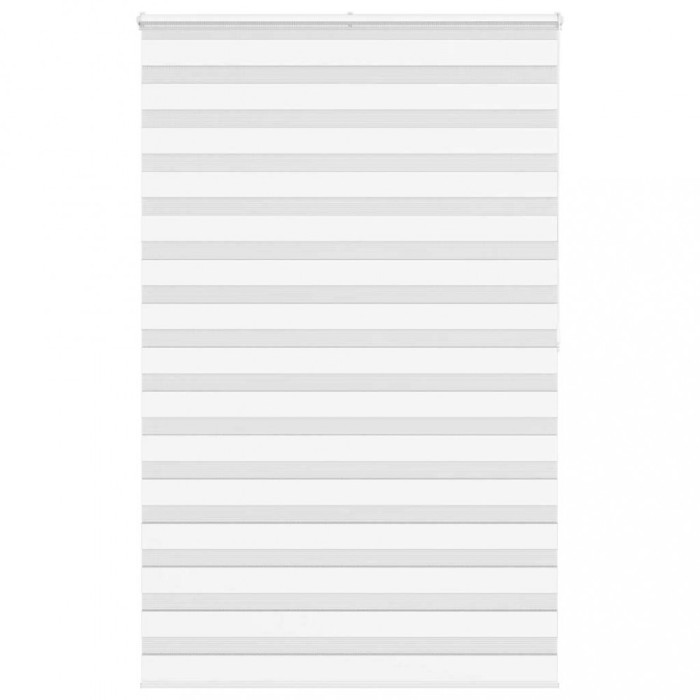 vidaXL Jaluzea tip zebra alb lățime țesătură 140,9 cm poliester
