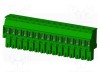 Conector regletă de conexiuni deconectabilă 15 pini mufă mamă AMPHENOL ANYTEK TS 8A verde