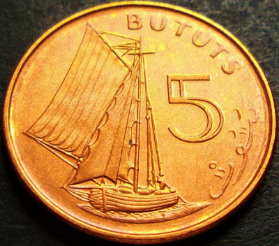 Moneda exotica 5 BUTUTS - GAMBIA, anul 1998 * cod 3598 = A.UNC foto