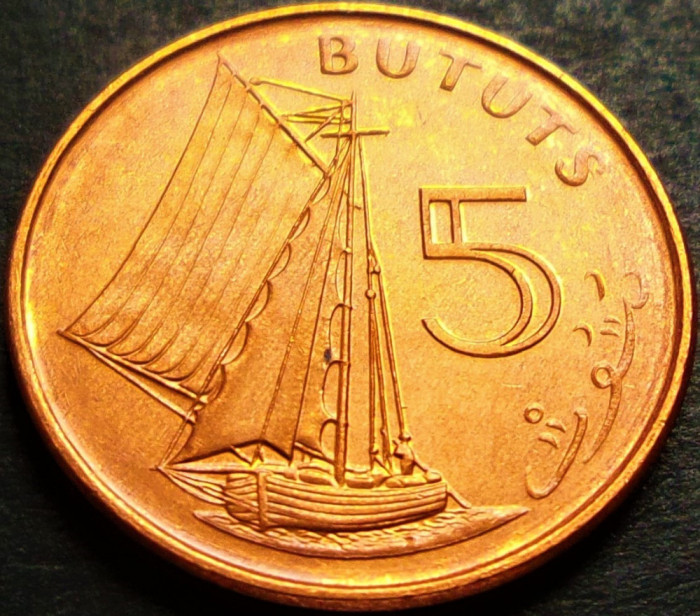 Moneda exotica 5 BUTUTS - GAMBIA, anul 1998 * cod 3598 = A.UNC