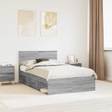 Cumpara ieftin Cadru de pat Sonoma gri 120 x 200 cm Lemn de pin masiv