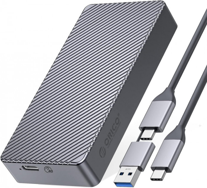 ORICO 40Gbps M.2 NVMe SSD Enclosure USB4 PCIe3.0x4 USB-C Aluminiu Adaptor, Upgra