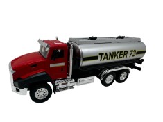 Macheta camion cisterna rosu cu sunete si lumini