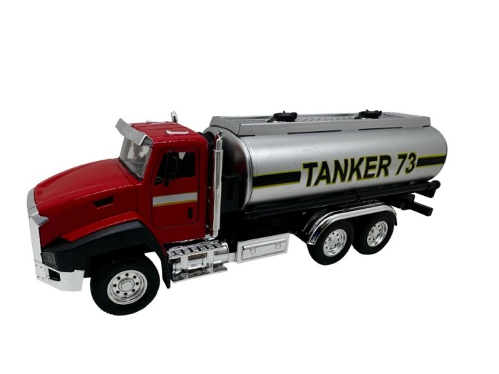 Macheta camion cisterna rosu cu sunete si lumini