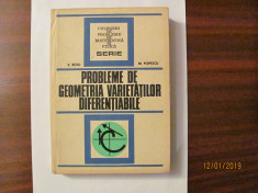 GE - V. BOJU &amp;amp; M. POPESCU &amp;quot;Probleme de Geometria Varietatilor Diferentiabile&amp;quot; foto