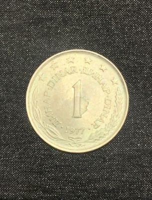 Moneda 1 dinar 1977 Iugoslavia foto