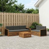 Cumpara ieftin Set de canapele de exterior 7 buc. 6-Locuri Natural si Antracit
