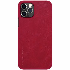 Husa iPhone 12 Pro Max Nillkin QIN Leather, rosu