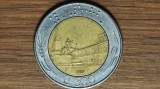 Italia - moneda de colectie istorica - 500 lire 1987 - bimetal &amp; braille - superba !