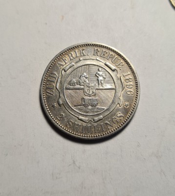 Africa de Sud 2 Shillings 1896 Piesa Frumoasa de Colectie foto