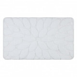 Covor Baie Supreme Stones Alb 60x100 cm, Anti-alunecare, Moale, Polipropilena, Lavabil, Pietre
