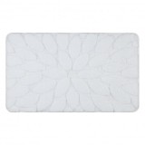 Covor baie SUPREME STONES, pietre, anti-alunecare, moale - alb, 50x80 cm