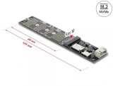 Convertor OCuLink la M.2 Key M NVMe SSD, Delock 64291