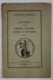 ACADEMIA ROMANA , REGULAMENT PENTRU PREMIILE LITERARE , ISTORICE SI STIINTIFICE , 1906 , APARUT 1907
