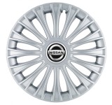 Set 4 Capace Roti, potrivite jantelor de R14, pentru Nissan, model dino cromat, Autohelix MSA