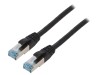Cablu patch cord S/FTP Cat 6a negru, Logilink