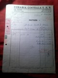 Factura Fieraria Centrala SAR 1943 Bucuresti , cu Timbre Fiscale Mihai I