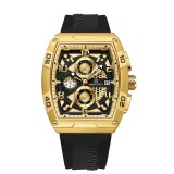 Ceas barbatesc de mana Naviforce Quartz MilitarData Alarma Sport Army Silicon Negru Auriu