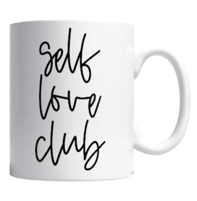 Cana alba personalizata &quot;self love club&quot;, INOVATIX&reg;. 330ml