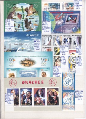 2004 Romania colectie serii si colite MNH foto