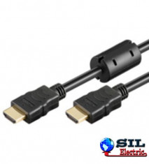 Cablu HDMI tata - HDMI tata cu Ethernet contacte aurite 10m Goobay foto