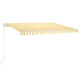 Cumpara ieftin Copertina retractabila manual, galben si alb, 400x350 cm