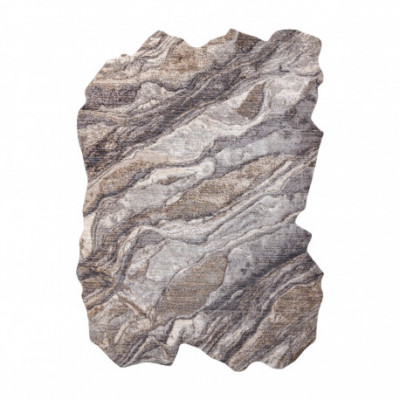 Covor TINE 75313B Rock, piatră - formă modernă, neregulată - gri inchis / gri deschis, 195x290 cm foto