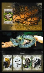 Sao Tome &amp; Principe - Reptile - SERPI - COBRA - BL + serie (KB) XL - MNH