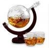 Set pentru Cognac, Whiskey Sticla-decantor glob si 2 pahare