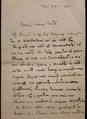 Onisifor Ghibu către G.T.Kirileanu - scrisoare autografă semnată din 1923
