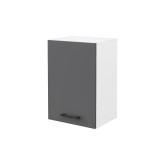 Praktik 40 Unită de Perete 1 Ușă, Leziter, Alb-Antracit, 40 cm Lățime, Laminat